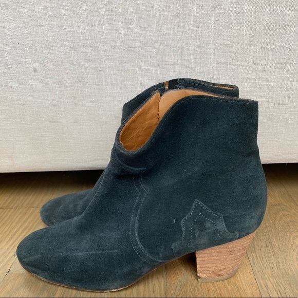 Isabel Marant Dicker Suede Boots Black 38 - Picture 4 of 5